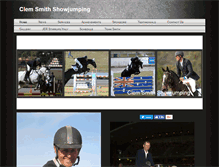 Tablet Screenshot of clemsmithshowjumping.com